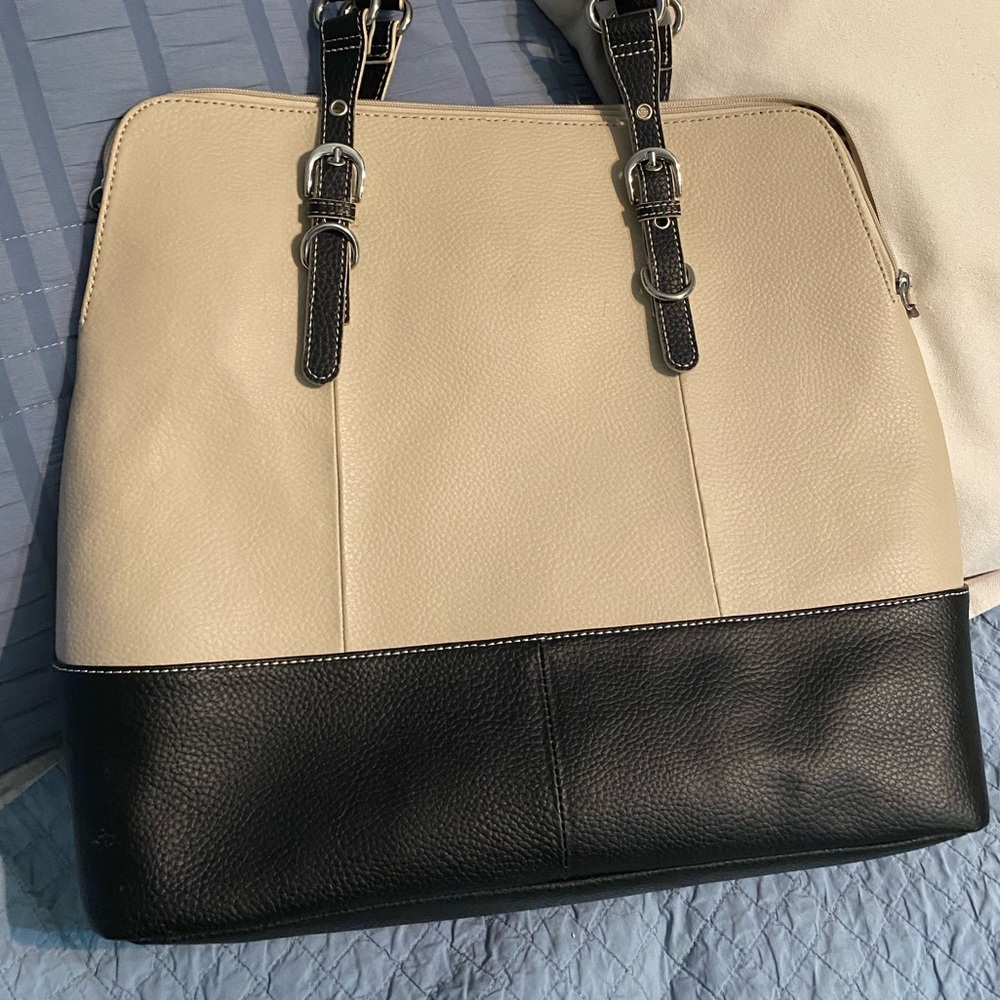 Large leather tote